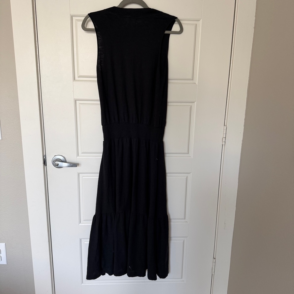 Nation ltd Barrett Dress Jet Black Pima Cotton made in Peru size Small - Picture 7 of 8